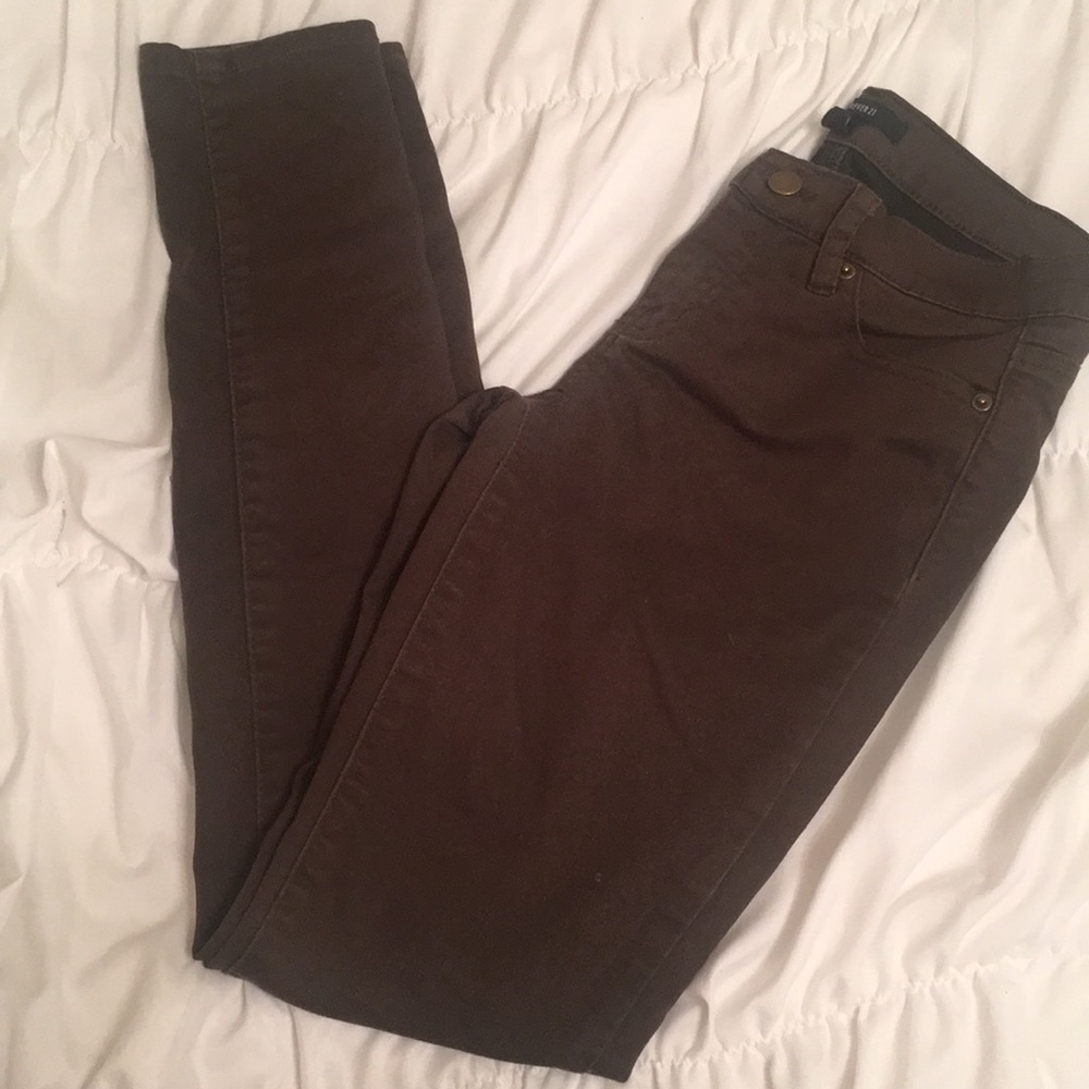 Forever 21 Olive Green Jeggings